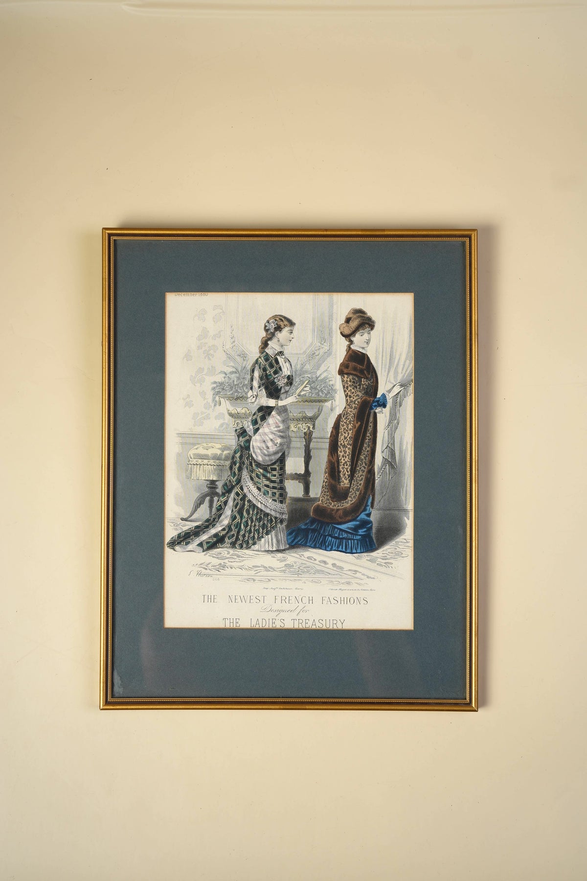 Victorian Fashion Plate — The Newest French Fashions, 1880