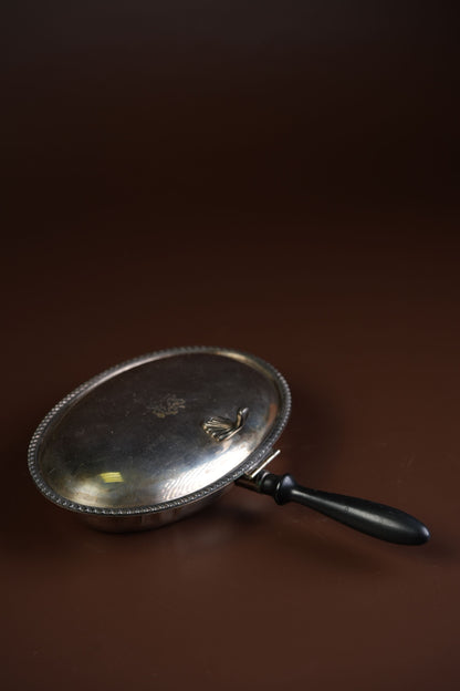 Victorian Silver-Plated Silent Butler with Gadroon Border & Ebonised Handle