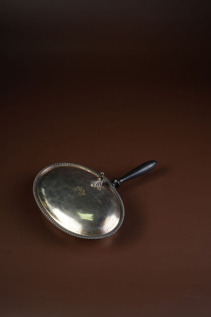 Victorian Silver-Plated Silent Butler with Gadroon Border & Ebonised Handle