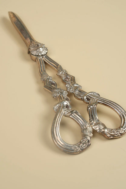 Victorian Silver Grape Scissors