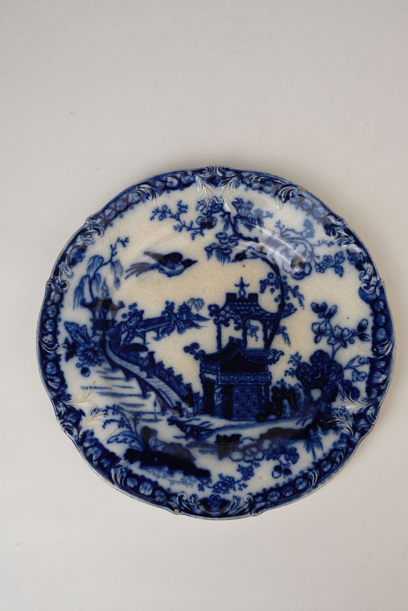 Victorian Rörstrand Pagoda Pattern Plate, 19th Century