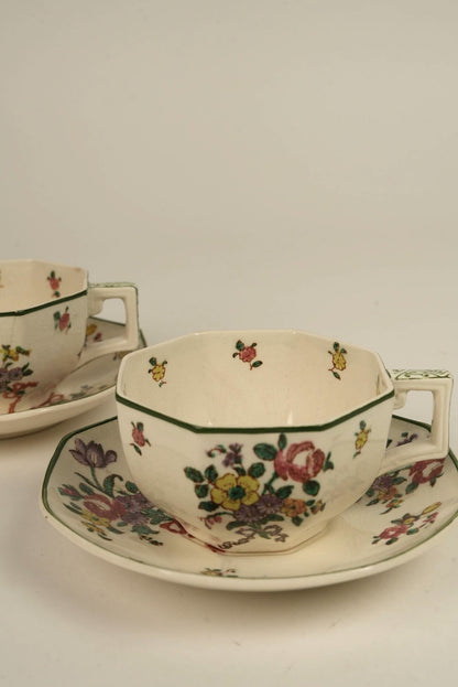 Vintage 1930s Royal Doulton Cup & Saucer | Set of 2