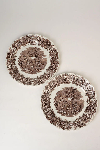 Booth's "British Scenery" Dinner Plates | Set of 2