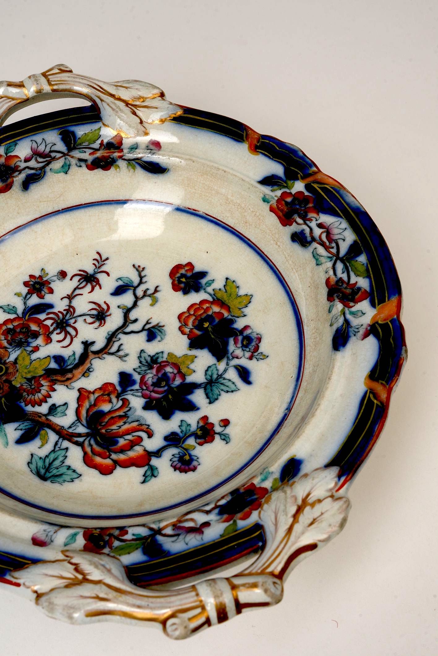 Antique Chinese Tree Pedestal Fruit Bowl