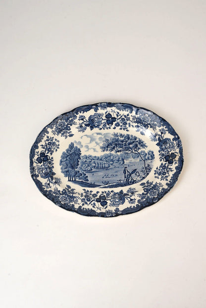 Vintage Hand Engraved Staffordshire Platter