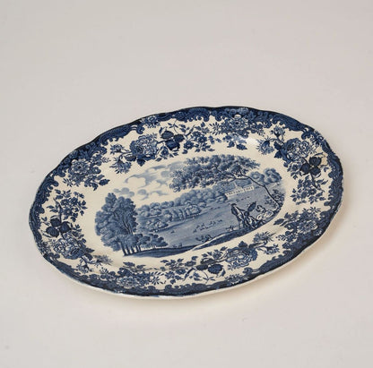 Vintage Hand Engraved Staffordshire Platter