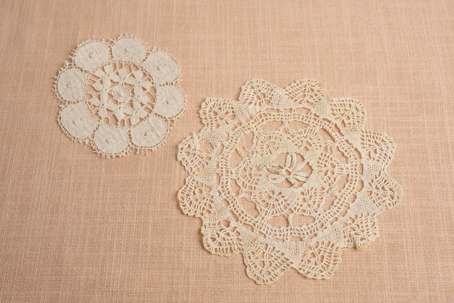 Vintage Crochet Doiley | Set of 2