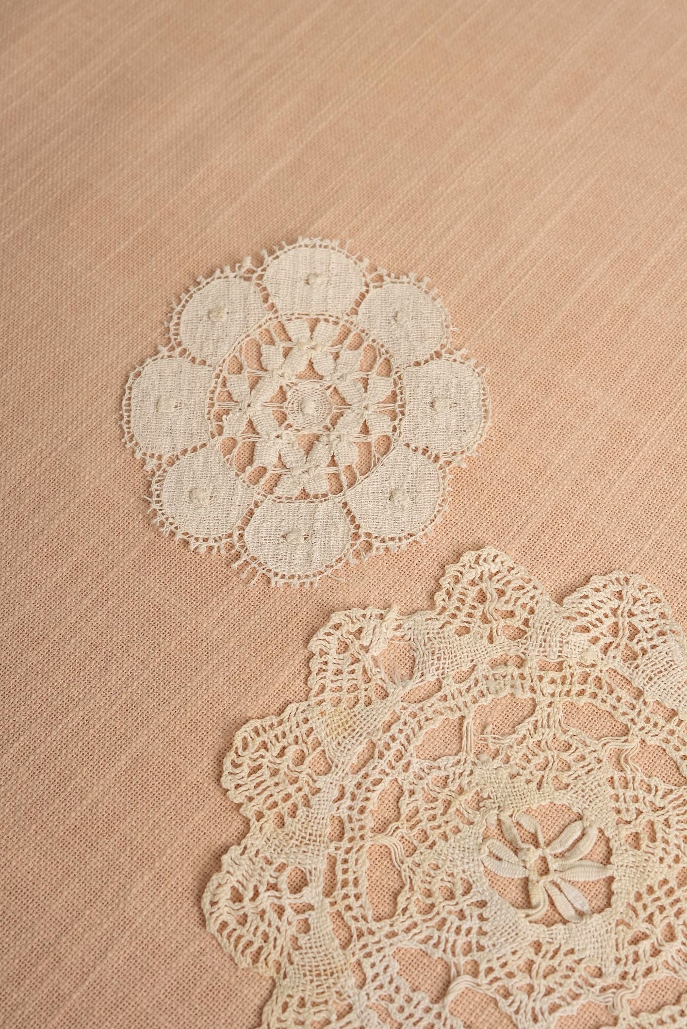 Vintage Crochet Doiley | Set of 2