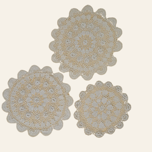 Vintage Crochet Doilies | Set of 3