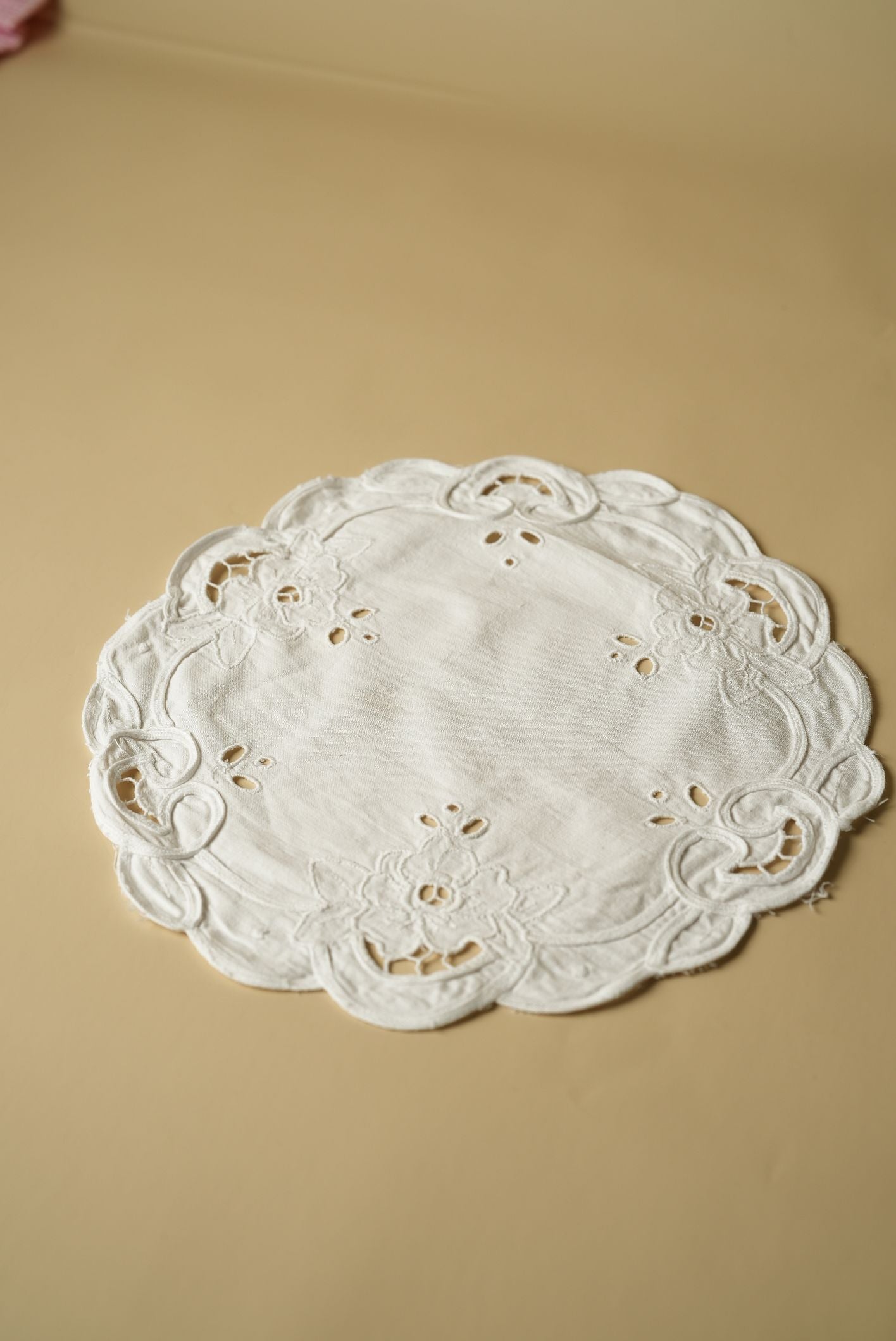 Vintage Embroidered Tray Cloth