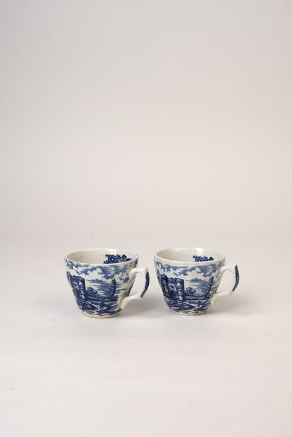 Vintage Espresso Cups & Saucers| Set of 2