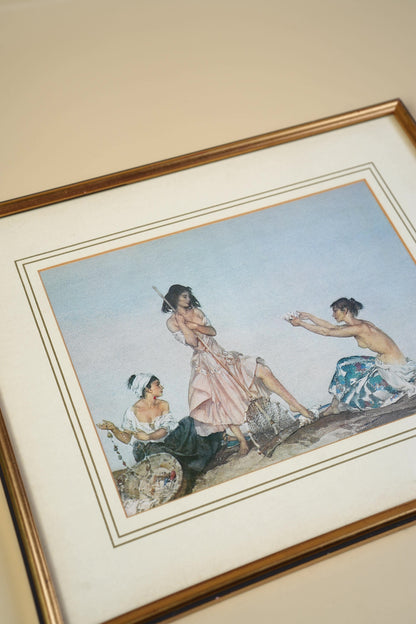 "The Sentimentalists" | Vintage Framed Print