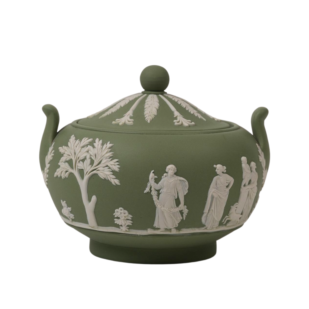 Vintage Green Wedgwood Pot
