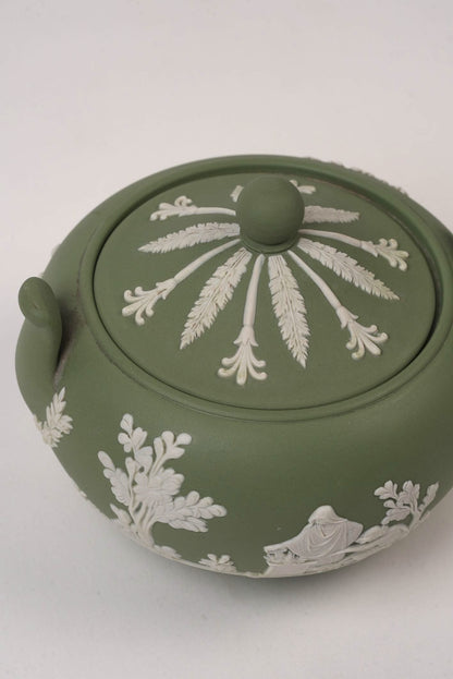 Vintage Green Wedgwood Pot