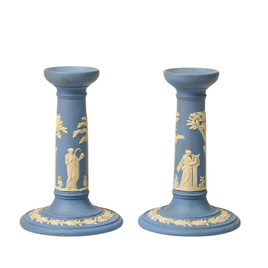 Wedgwood Jasperware Neoclassical Candlesticks
