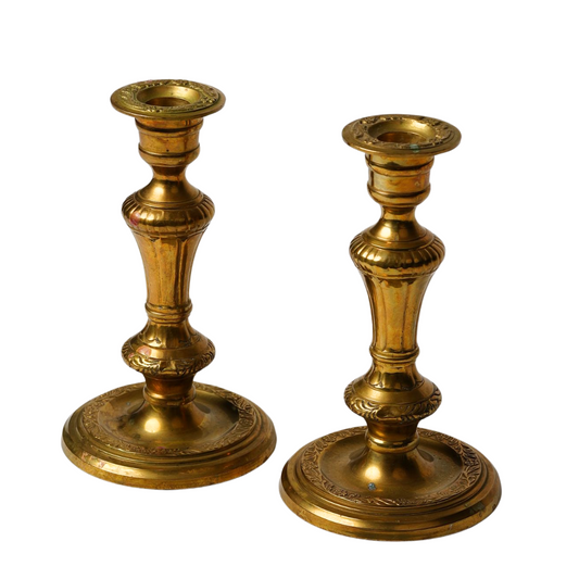 Pair of 19th Century Brass Candlesticks