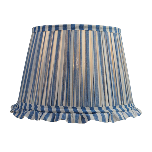 Blue Stripe & Frill Lampshade