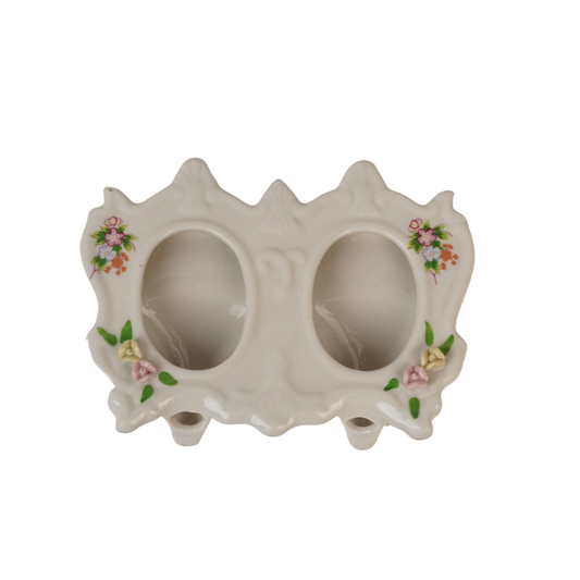 Vintage Porcelain Double Frame
