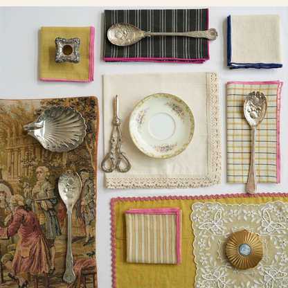 Handloom Cotton Stripe Napkins | Set of 6