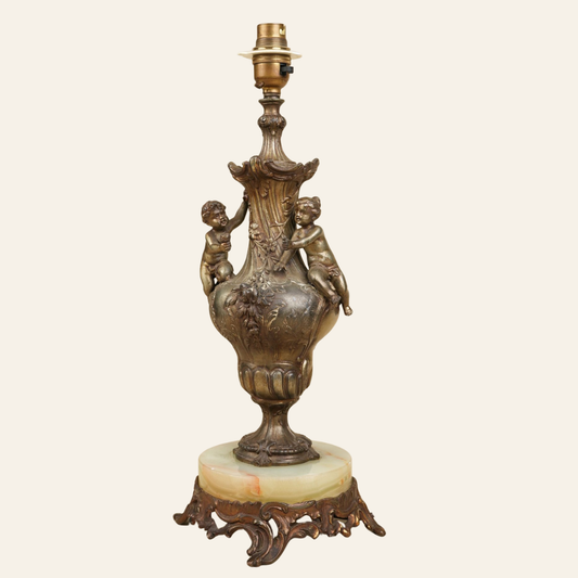 Antique Figural Cherub Table Lamp