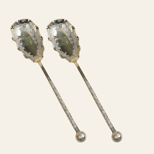 Silver Plated Antique Spoons | Set of 2