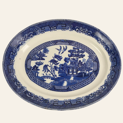 Vintage “Ye Olde Willow” Oval Serving Platter