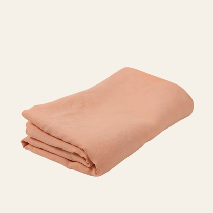 Peach Linen Table Cover