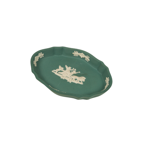Jasperware Wedgwood Teal Trinket Dish