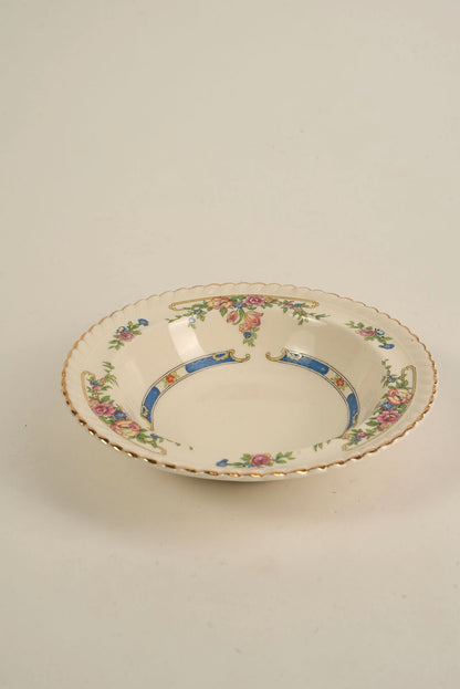 Vintage Johnson Bros. "Old English" Floral Rimmed Bowls, Set of 4