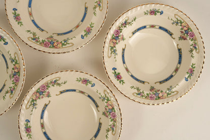 Vintage Johnson Bros. "Old English" Floral Rimmed Bowls, Set of 4