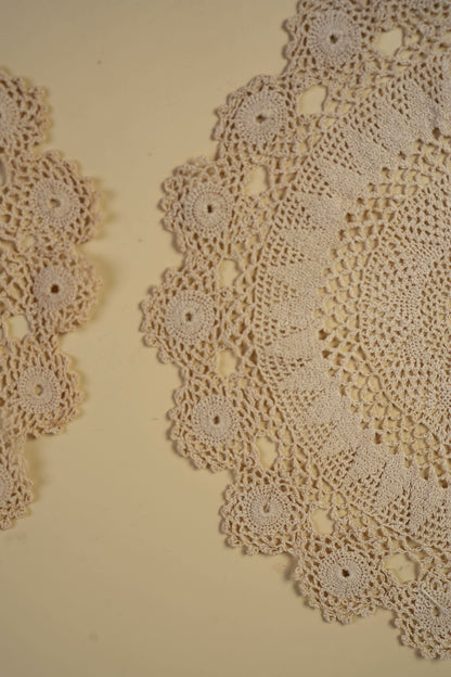 Vintage Crochet Doily | Set of 2