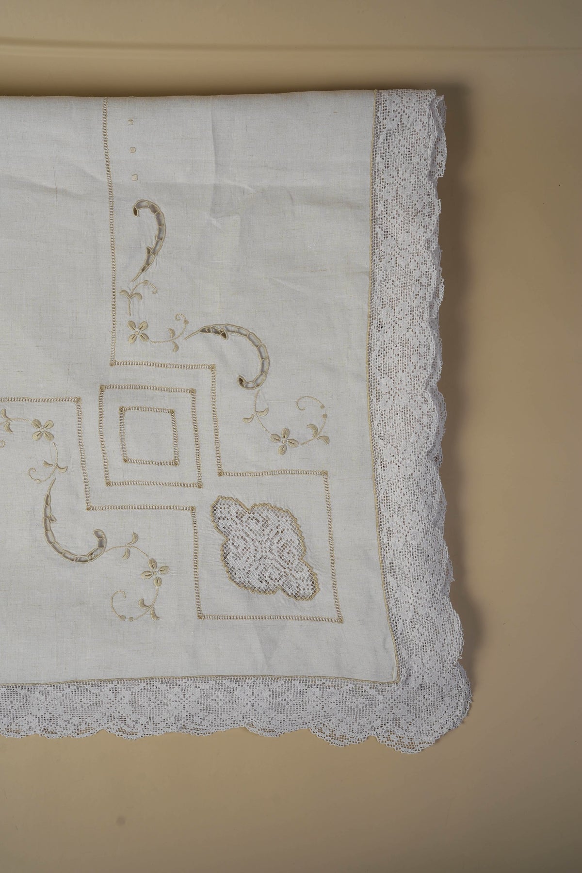 Vintage Embroidered Table Cover