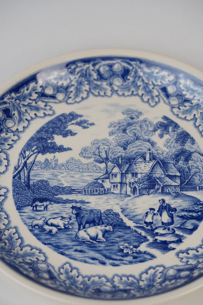 Vintage Blue Biltons Dinner Plates | Set Of 2