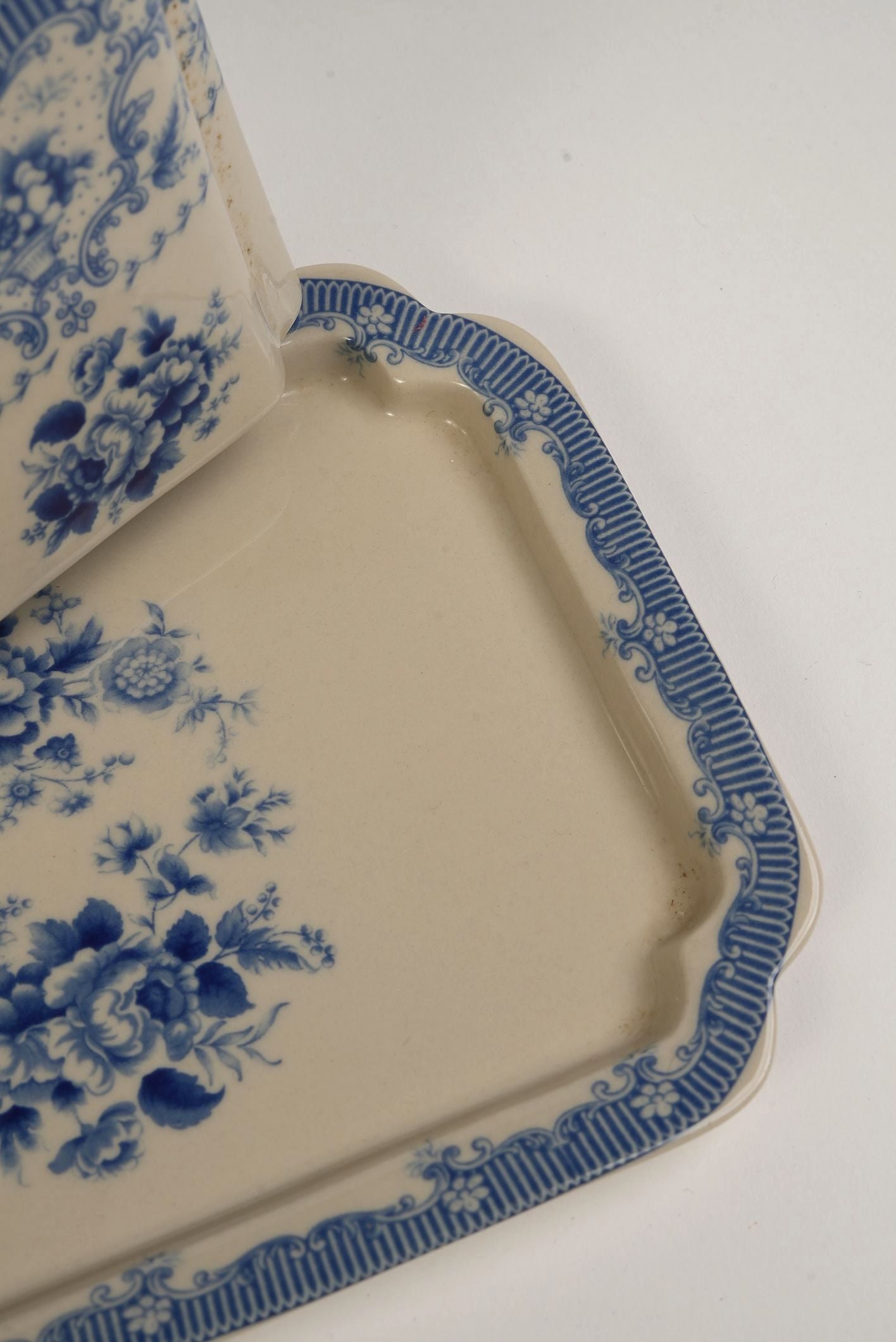 Vintage Powell Craft Floral Butter Dish