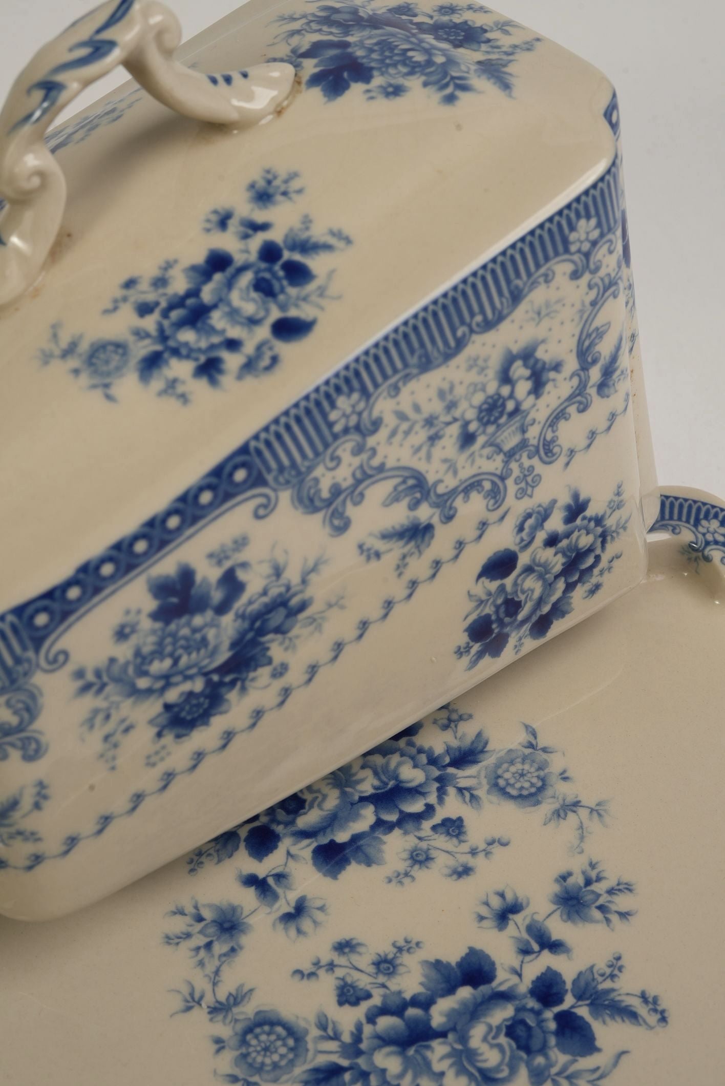 Vintage Powell Craft Floral Butter Dish