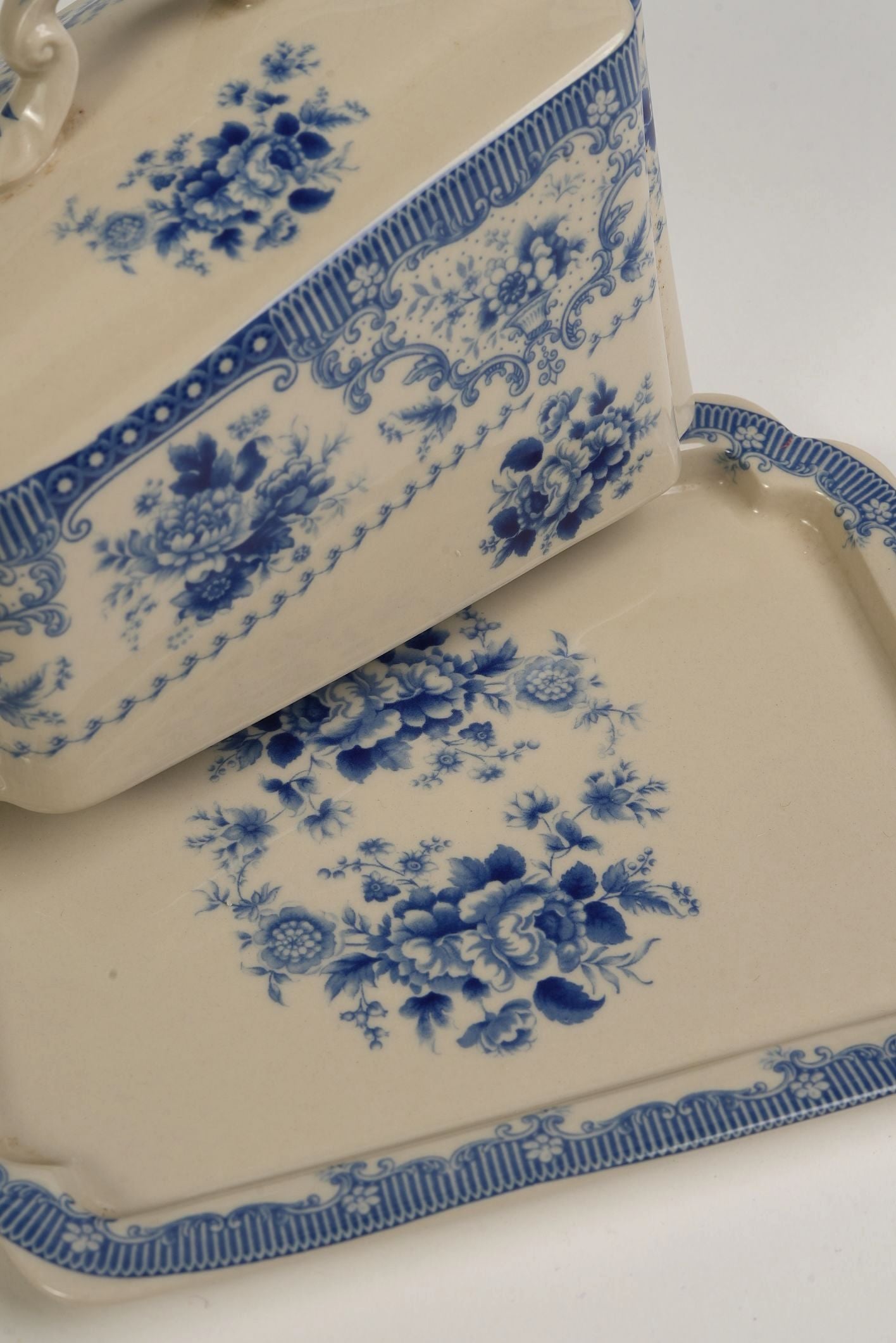 Vintage Powell Craft Floral Butter Dish