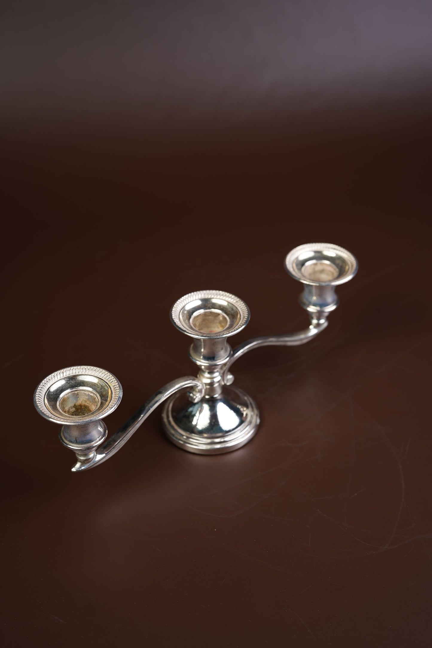 Silver-Plated Three-Arm Candelabrum