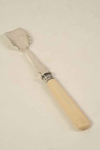 Vintage Silver-Plated Stilton Scoop with Cream Handle