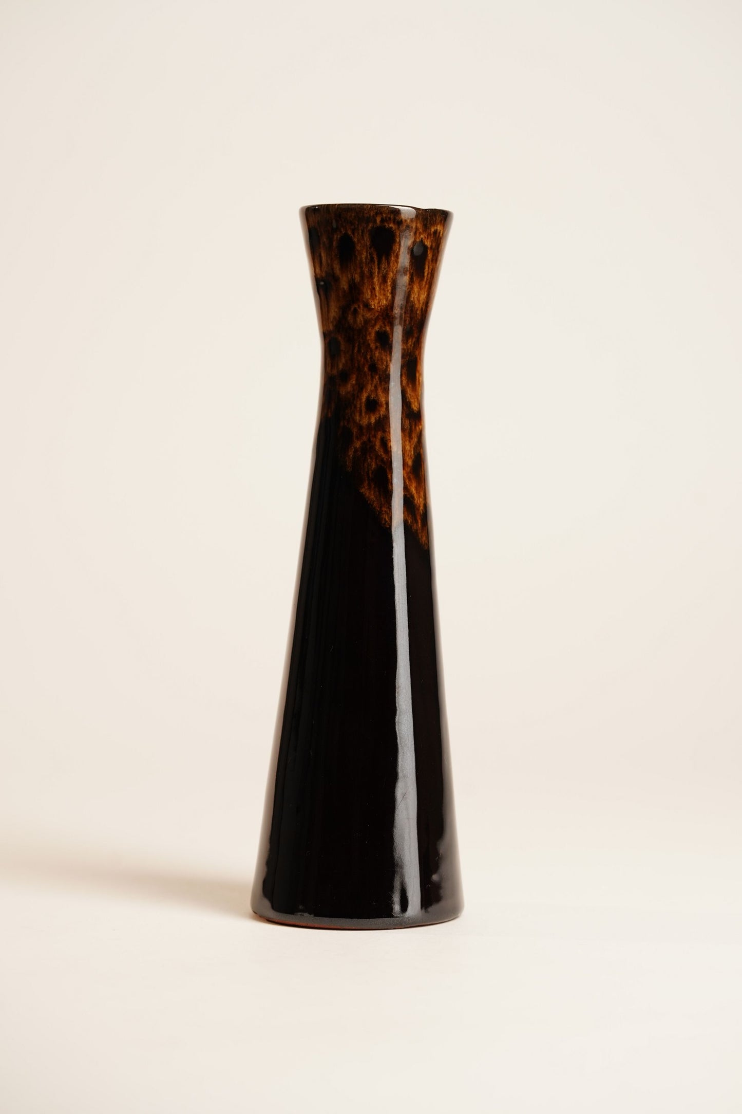 Deep Brown Vintage Single-Stem Vase