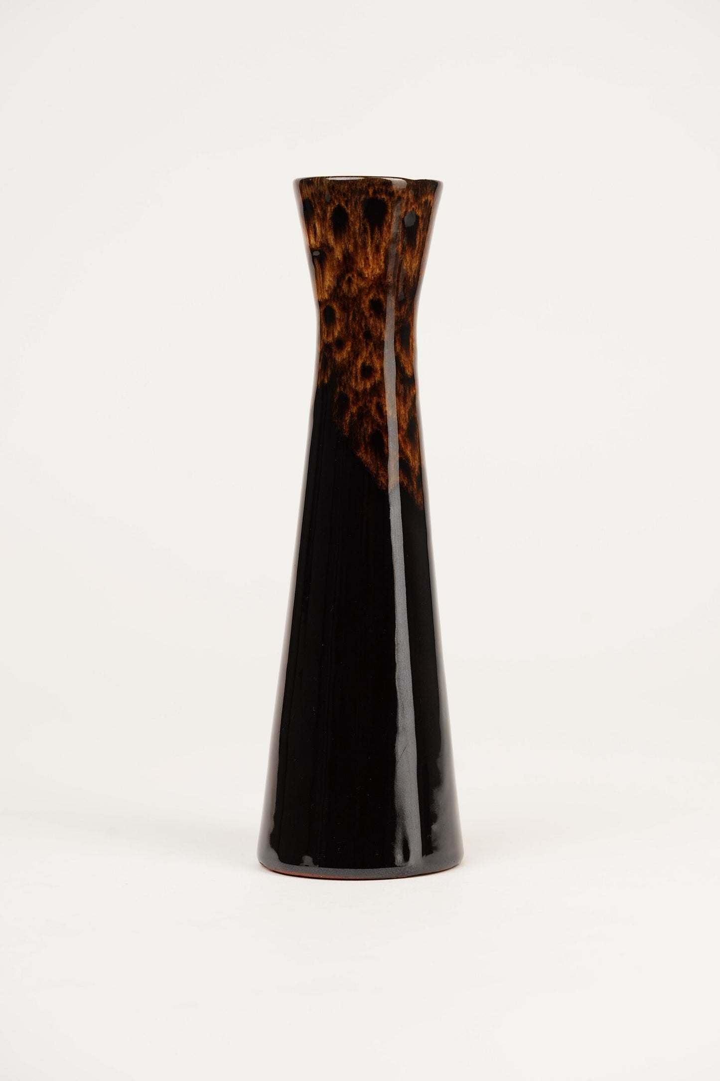 Deep Brown Vintage Single-Stem Vase