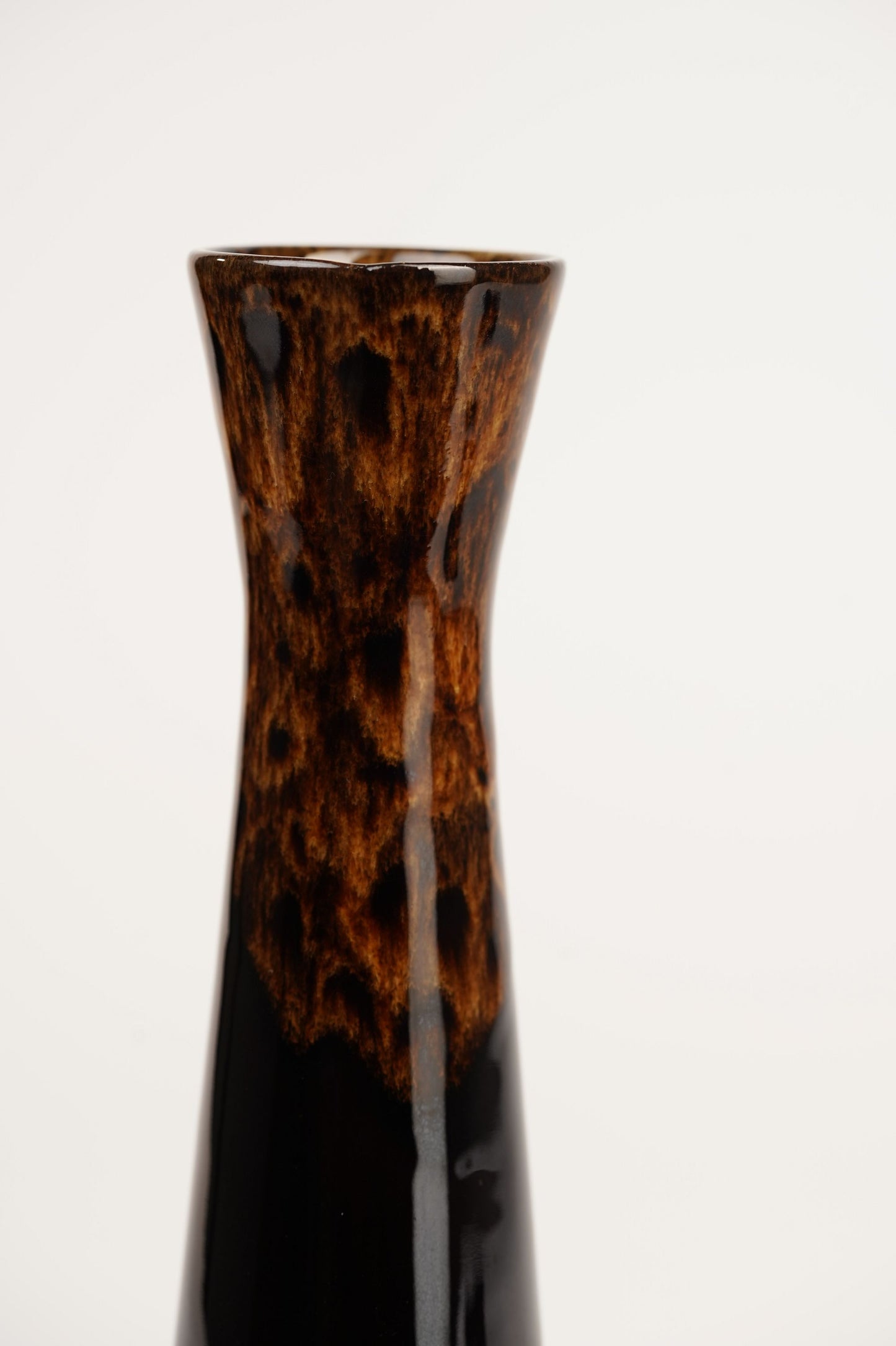 Deep Brown Vintage Single-Stem Vase