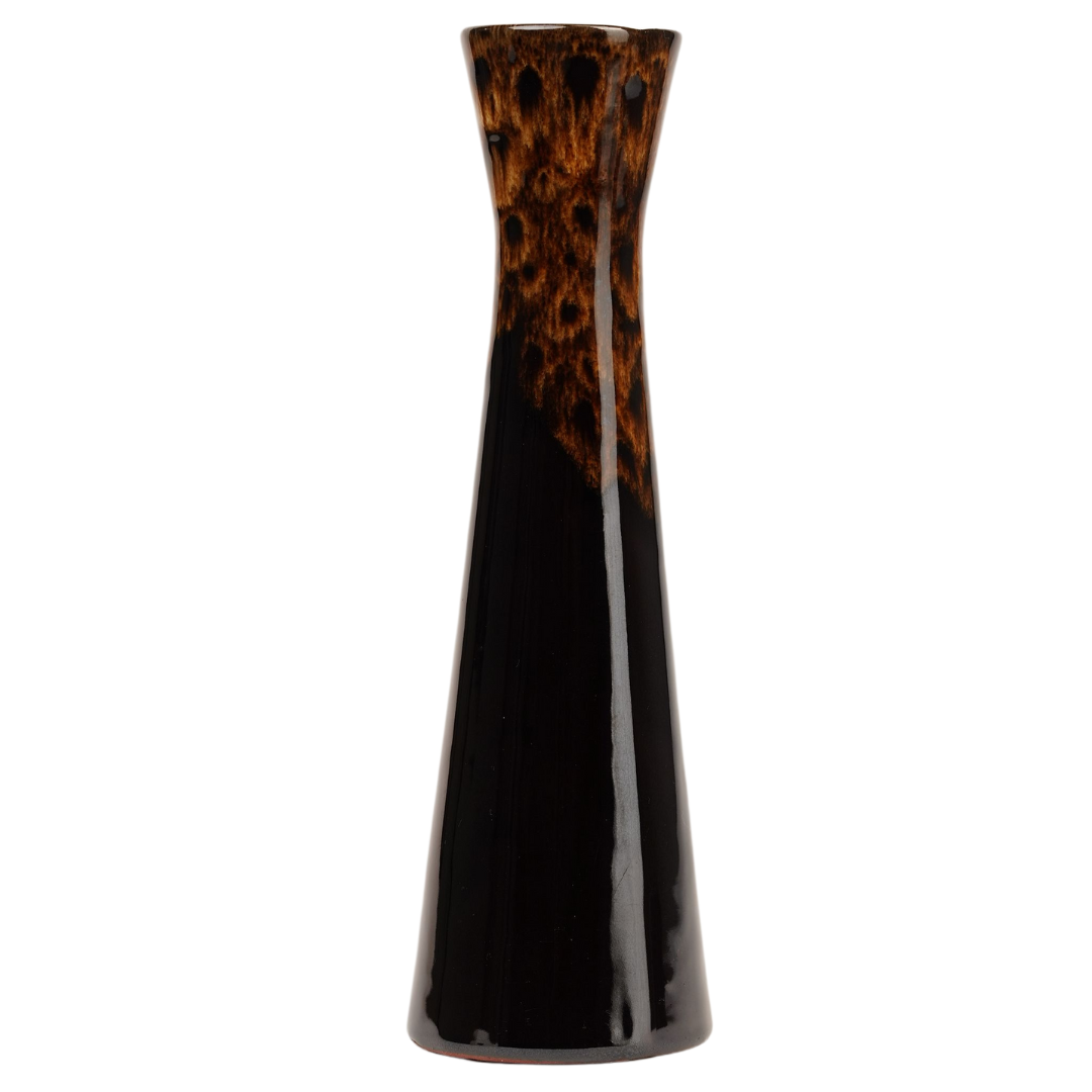 Deep Brown Vintage Single-Stem Vase