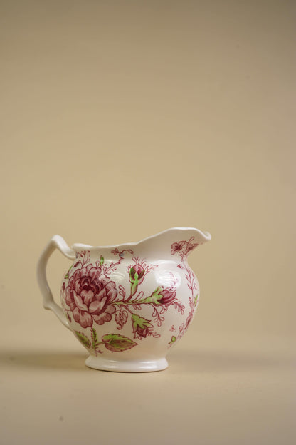 Vintage English Floral Transferware Milk Jug