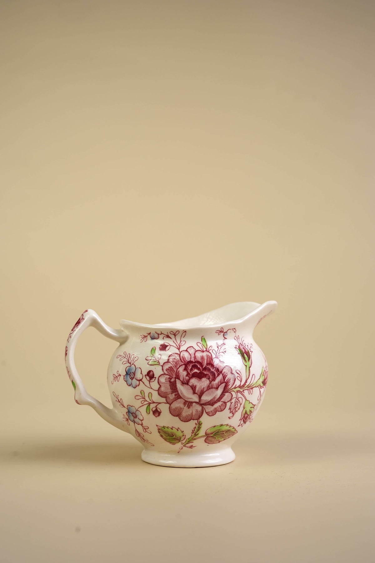 Vintage English Floral Transferware Milk Jug