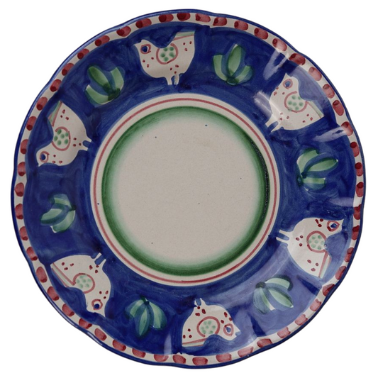 Vintage Italian Solimene Vietri Birdie Platter