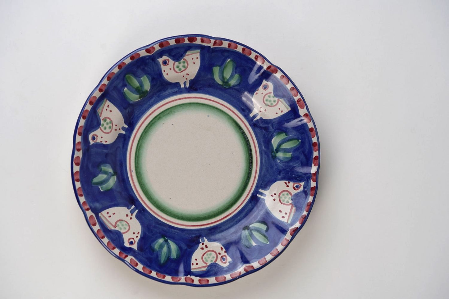 Vintage Italian Solimene Vietri Birdie Platter