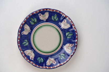 Vintage Italian Solimene Vietri Birdie Platter