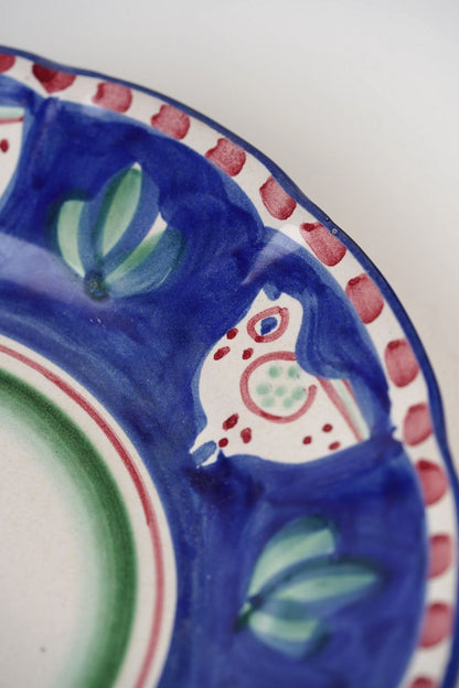 Vintage Italian Solimene Vietri Birdie Platter