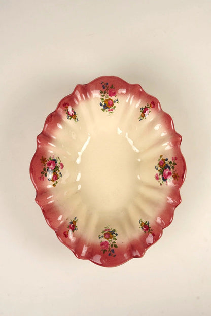 Vintage Staffordshire Floral Bowl