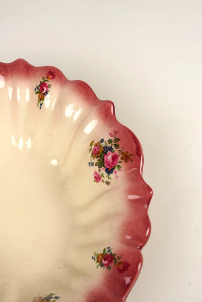 Vintage Staffordshire Floral Bowl